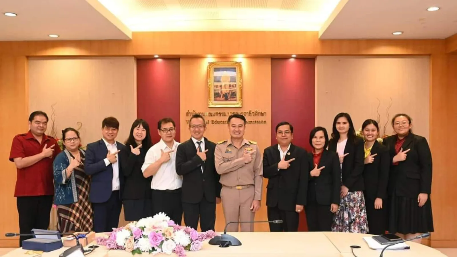 การประชุมหารือความร่วมมือระหว่างสำนักงานคณะกรรมการการอาชีวศึกษาและมหาวิทยาลัยฟ๋อกวาง