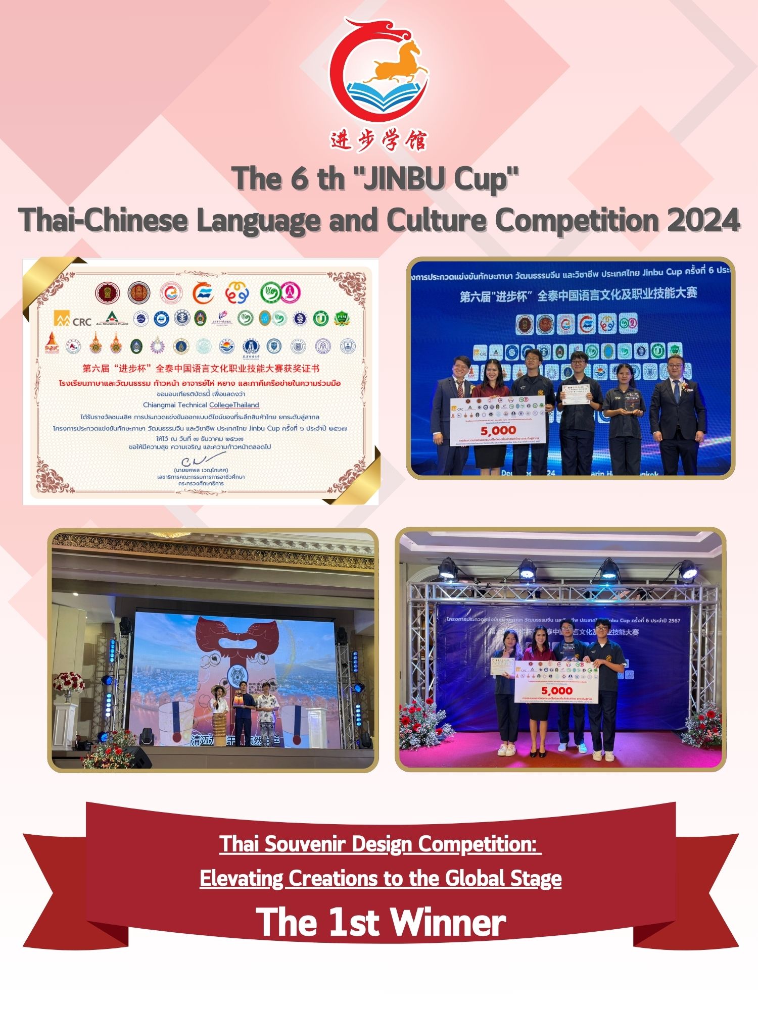 The 6 th “JINBU Cup” Thai-Chinese Language and Culture Competition 2024 Thai Souvenir Design Competition: Elevating Creations to the Global Stage The 1st Winner