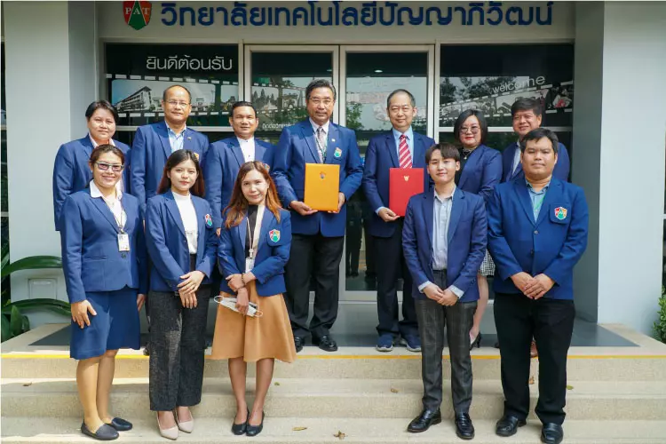 Jinbu ลงนามความร่วมมือทางการศึกษากับวิทยาลัยเทคโนโลยีปัญญาภิวัฒน์